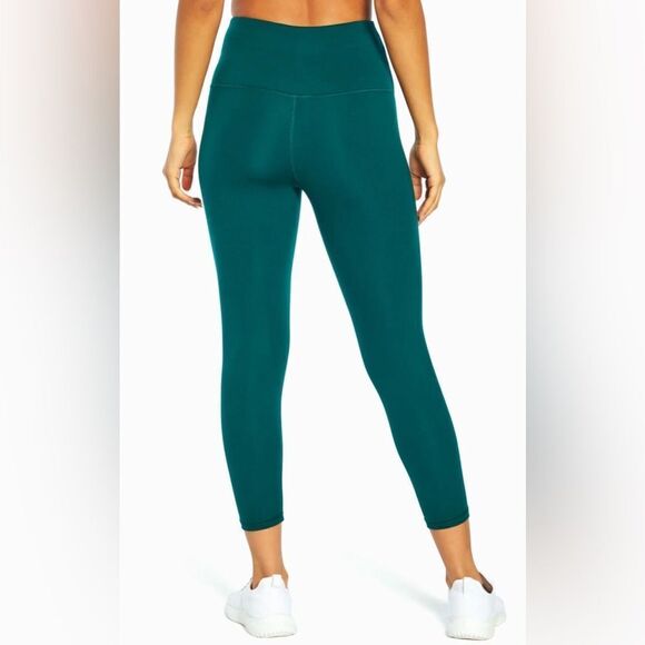 Zobha Performance Legging Easy Endurance Capri Teal Medium M Like New - Picture 3 of 6